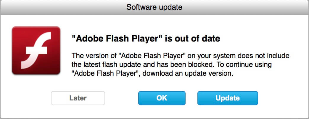 flash player update for mac is downloading in german